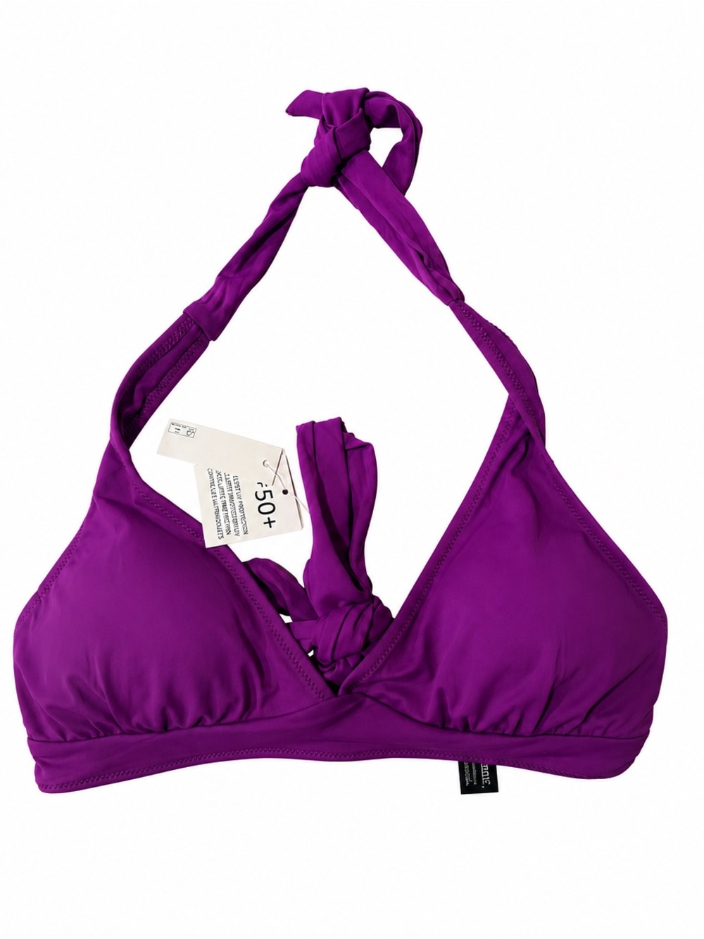 Amazon Essentials Purple Halter Bikini Top